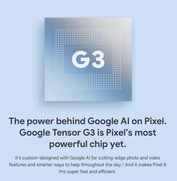 Benchmarks have shown that the Tensor G3 is not "quickly and efficiently".  (Source: Google)