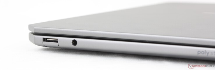 Left: USB-A (10 Gbps), 3.5 mm headset