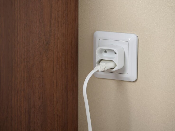 The IKEA Koppla 2-way adaptor plug, unearthed white