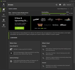 Nvidia GeForce Game Ready Driver 556.12 downloading in Nvidia app (Source: Own)