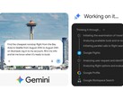 Gemini Spark processes a flight search in Chrome and initiates the booking
