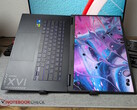 Gigabyte Gaming A16 Pro GA6DH laptop front view with display open and keyboard visible