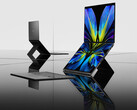 The latest Zenbook Duo still features a built-in stand for an elaborate dual-screen mode. (Image source: Asus)