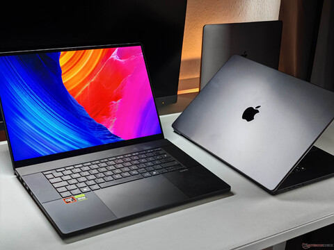 Asus ProArt P16 vs. Apple MacBook Pro 16 (image source: Notebookcheck)