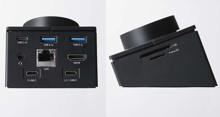 Elecom 8-in-1 docking station ports and slots.