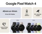 Official looking Pixel Watch 4 promotional image. (Image source: Evan Blass on X)