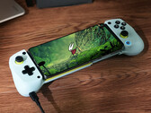 Version 5.0 of GameHub also introduces performance boosts. Pictured: Hollow Knight: Silksong running on an Android phone. (Image source: GameSir and Steam - edited)