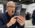 Viral deepfake shows Tim Cook as a fan of the Samsung Galaxy S25 Ultra. (Image source: X, Noah Cat, @Cartidise, screenshot).