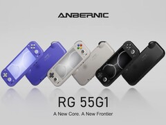 The Anbernic RG 55G1 will be available in three colors at launch.