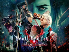 Official promotional key art for Capcom's Devil May Cry 5 Devil Hunter Edition.
