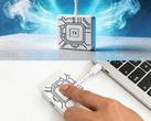 Two promo images of the a wireless transmitter.