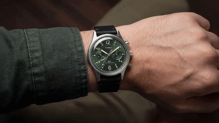 The watches ship on 20mm leather straps with quick-release bars and carry a 50m water resistance rating.
