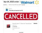 Walmart canceled Switch 2 pre-order (Image source: screenshot, Walmart with edits)