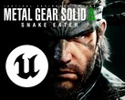 Metal Gear Solid 3 remake banner with Unreal Engine logo (Image source: PlayStation Store, Epic Games with edits)