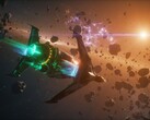 An image showing a spaceship in Everspace.