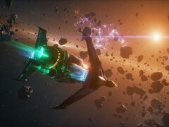 An image showing a spaceship in Everspace.