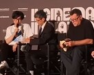 Kojima speaking at Piazza Film Festival in Rome