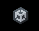 The Unity logo in a black background (image source: Unity)